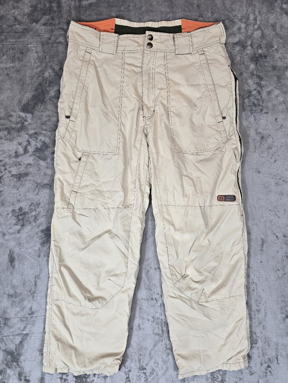 Vintage Performance Sonoma Jean Co Lined Cargo Pants Size 34x30 Fits 36x30 Nylon
